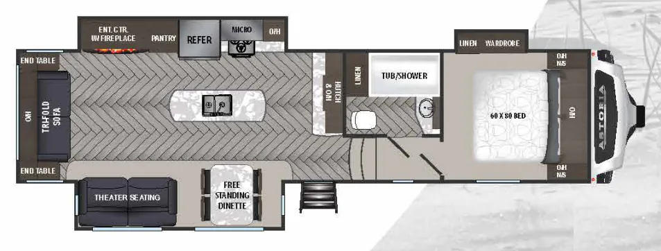 Dutchmen Astoria 2993RLF floor plan