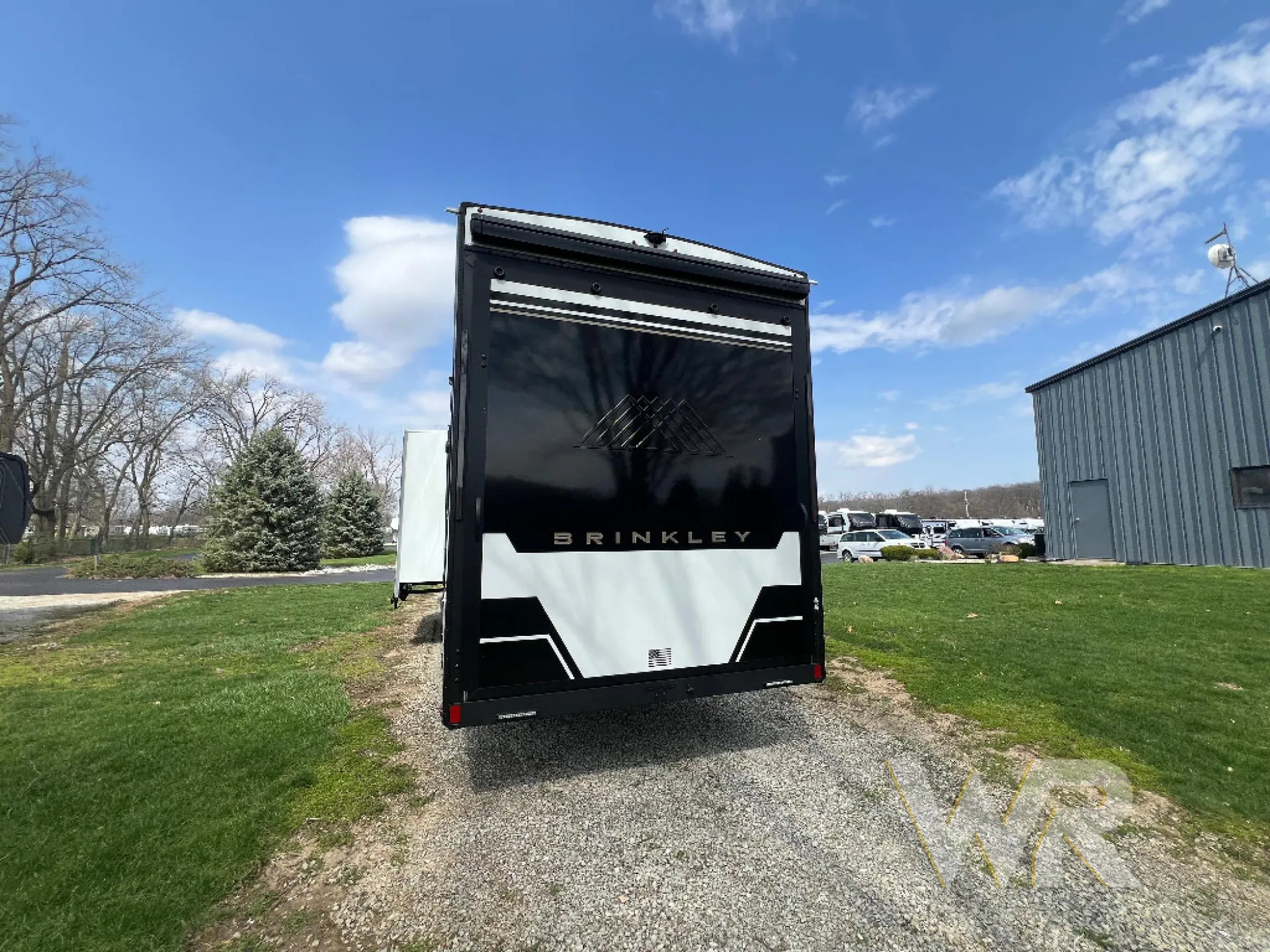 2026 Brinkley Model G 3950 — Photograph clearly shows the RV's exterior rear wall and branding