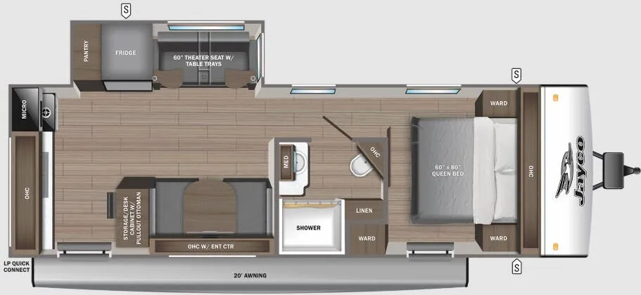 Jayco Jay Feather 23RK floor plan