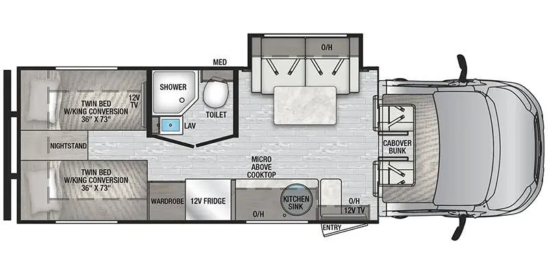 East to West Alita 23TK floor plan