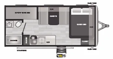 2022 Keystone Springdale Mini 1800BH - Floor plan