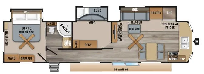 Jayco Jay Flight Bungalow 40BHTS floor plan
