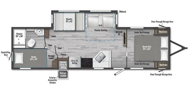 2025 Winnebago Access 30BH floor plan