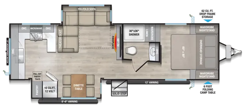 2026 Alliance RV Delta 284RK floor plan