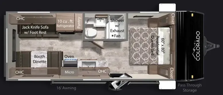 Dutchmen Colorado 21RDC floor plan
