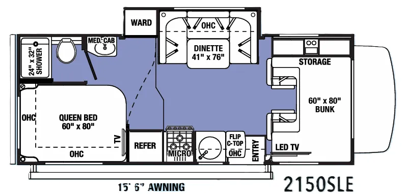 Forest River Sunseeker LE 2150SLE floor plan