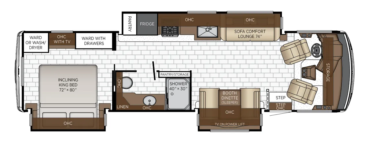Newmar Bay Star 3423 floor plan
