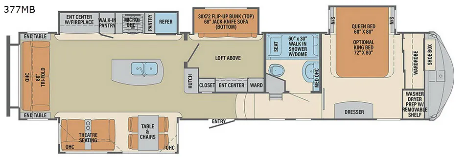 2018 Palomino Columbus 1492 378MB — Floor plan