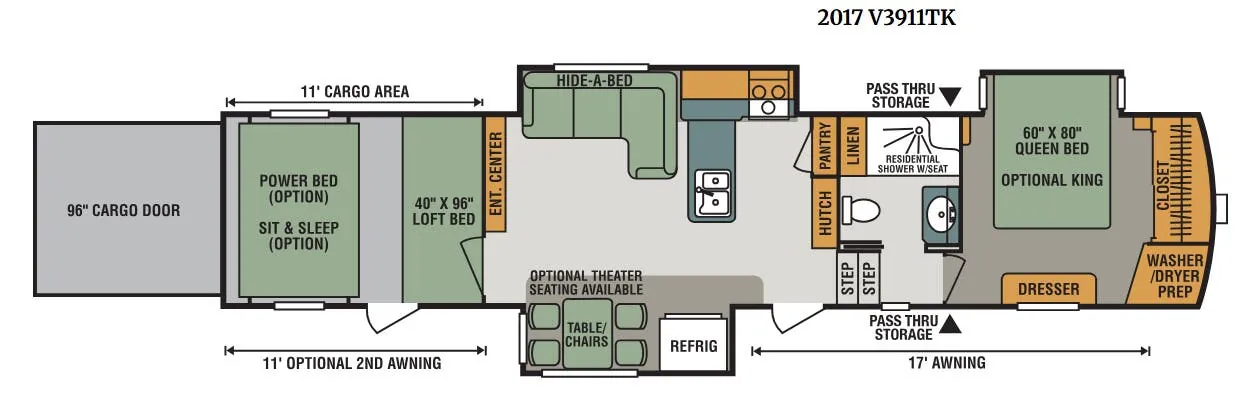 K-Z Venom V3911TK floor plan