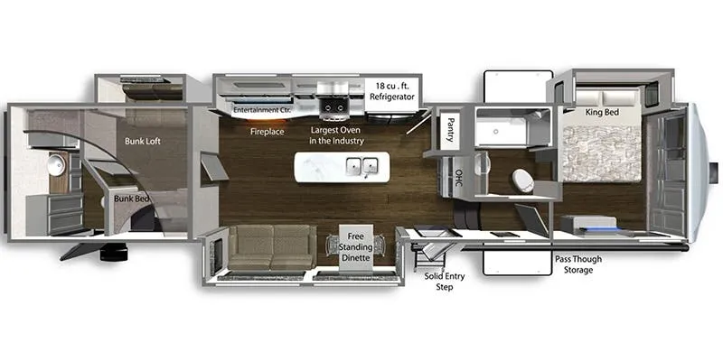 Dutchmen Yukon 412BH floor plan