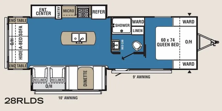 Coachmen Clipper 28RLDS floor plan