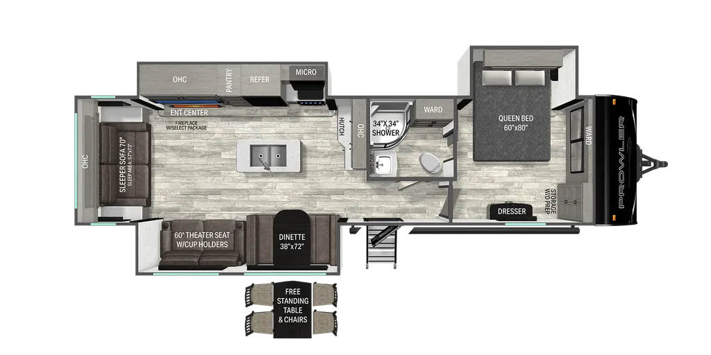 2026 Heartland Prowler 3301RLT floor plan