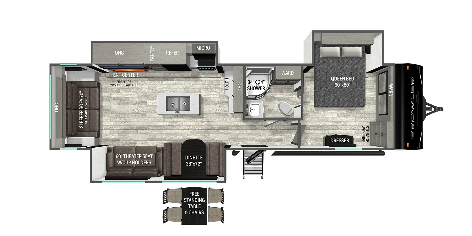 2026 Heartland Prowler 3301RLT - Floor plan