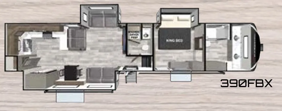 Forest River Cardinal Luxury 390FBX floor plan