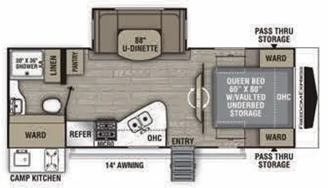 Coachmen Freedom Express Ultra Lite 231 RBDS floor plan