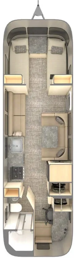 Airstream Flying Cloud 30FB Office floor plan
