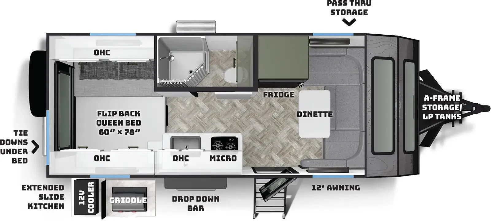 Palomino Pause 16.4 floor plan