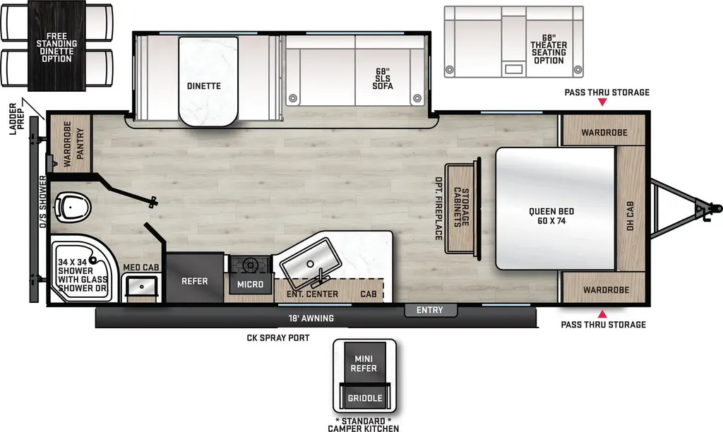 2025 Forest River Aurora 24RBS floor plan