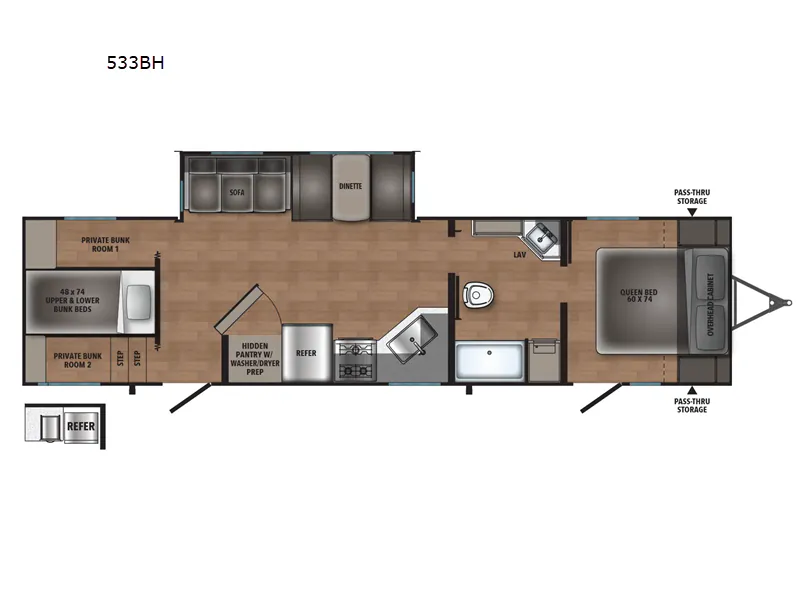 2026 Shasta RVs i-5 Edition 533BH - Floor plan