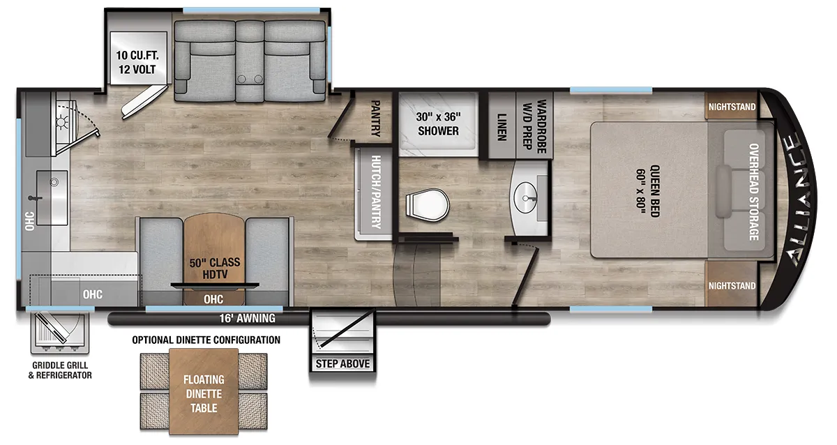 2025 Alliance RV Avenue 23ML - Floor plan