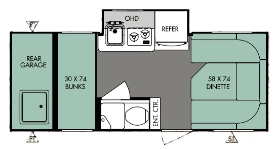 Forest River R-Pod 182G floor plan