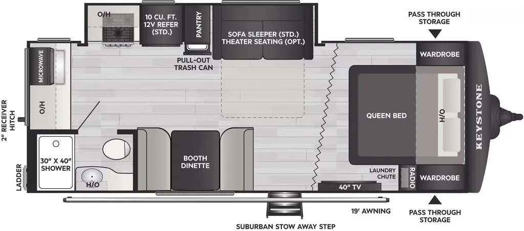 2025 Keystone Outback 221MD floor plan