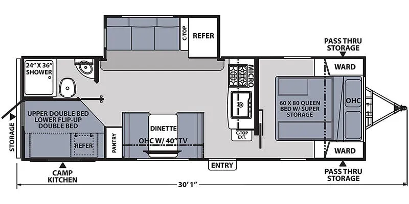 2023 Coachmen Apex Ultra-Lite 256BHS - Floor plan