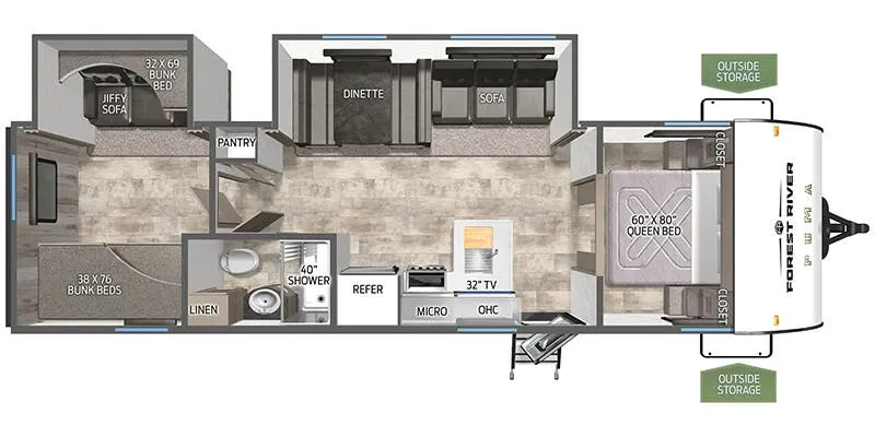 2026 Palomino Puma Camping Edition 305BHCE - Floor plan