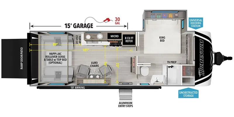 2025 Grand Design Momentum G-Class 23G floor plan