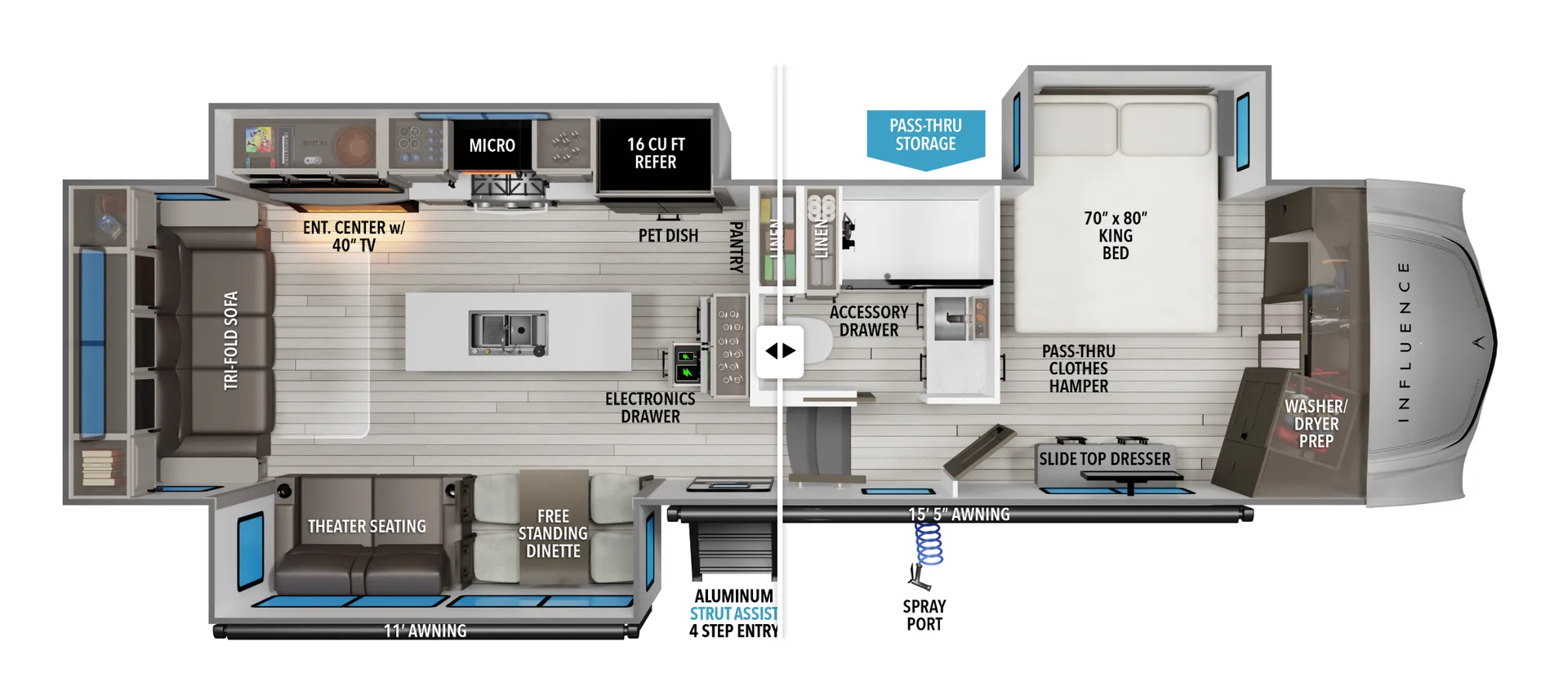 2026 Grand Design Influence 3003RL - Floor plan