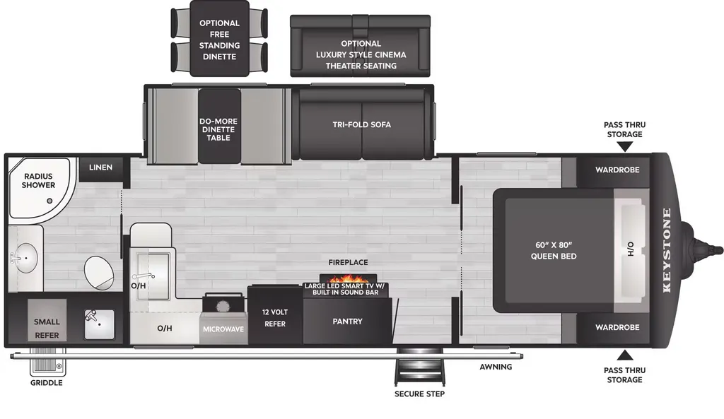 2026 Keystone Bullet Crossfire 260RBSWE floor plan