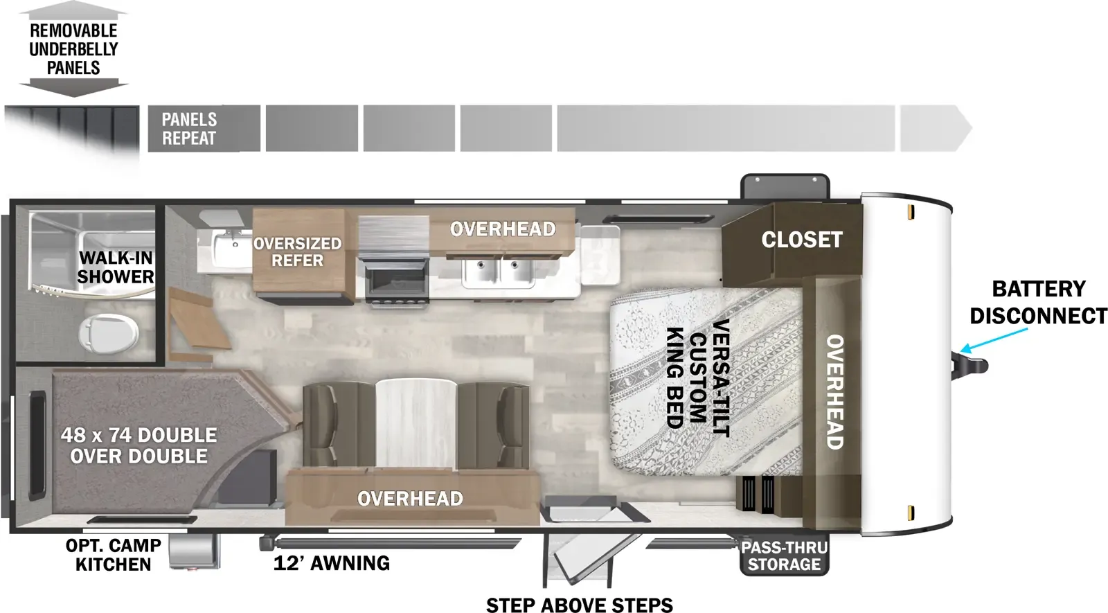 2025 Forest River Wildwood X-Lite 19DBXLX - Floor plan