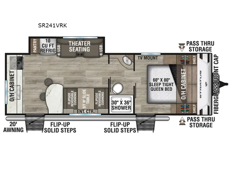 2026 Venture RV Stratus SR241VRK floor plan
