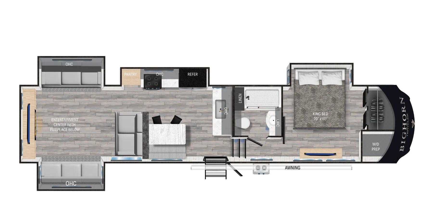 Heartland Bighorn Traveler 37RD floor plan