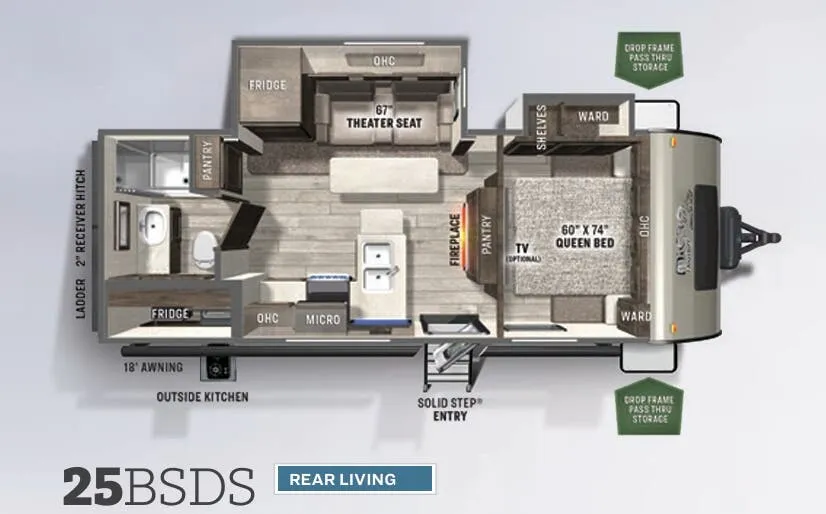 Forest River Flagstaff Micro Lite 25BSDS floor plan
