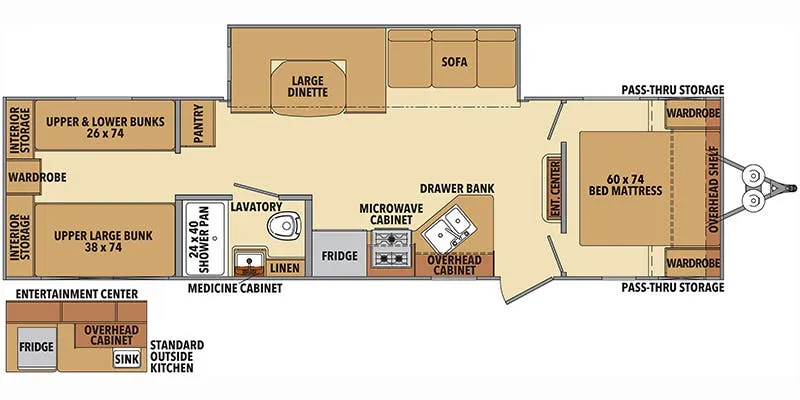 2022 Shasta RVs Shasta 31OK - Floor plan