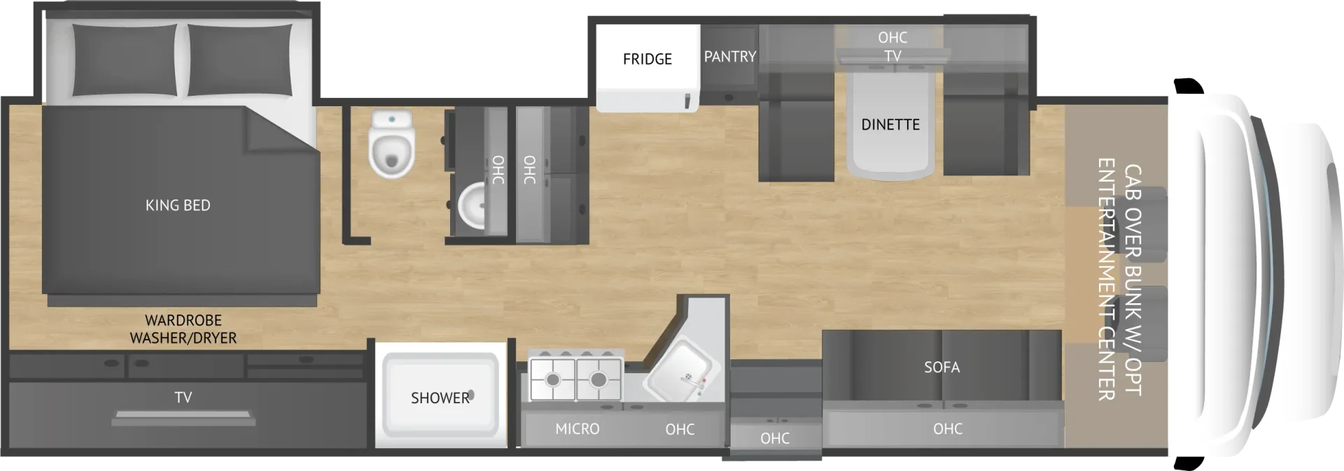 2027 NeXus RV Rebel 34R - Floor plan