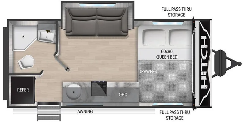 Cruiser RV Hitch 18RBS floor plan