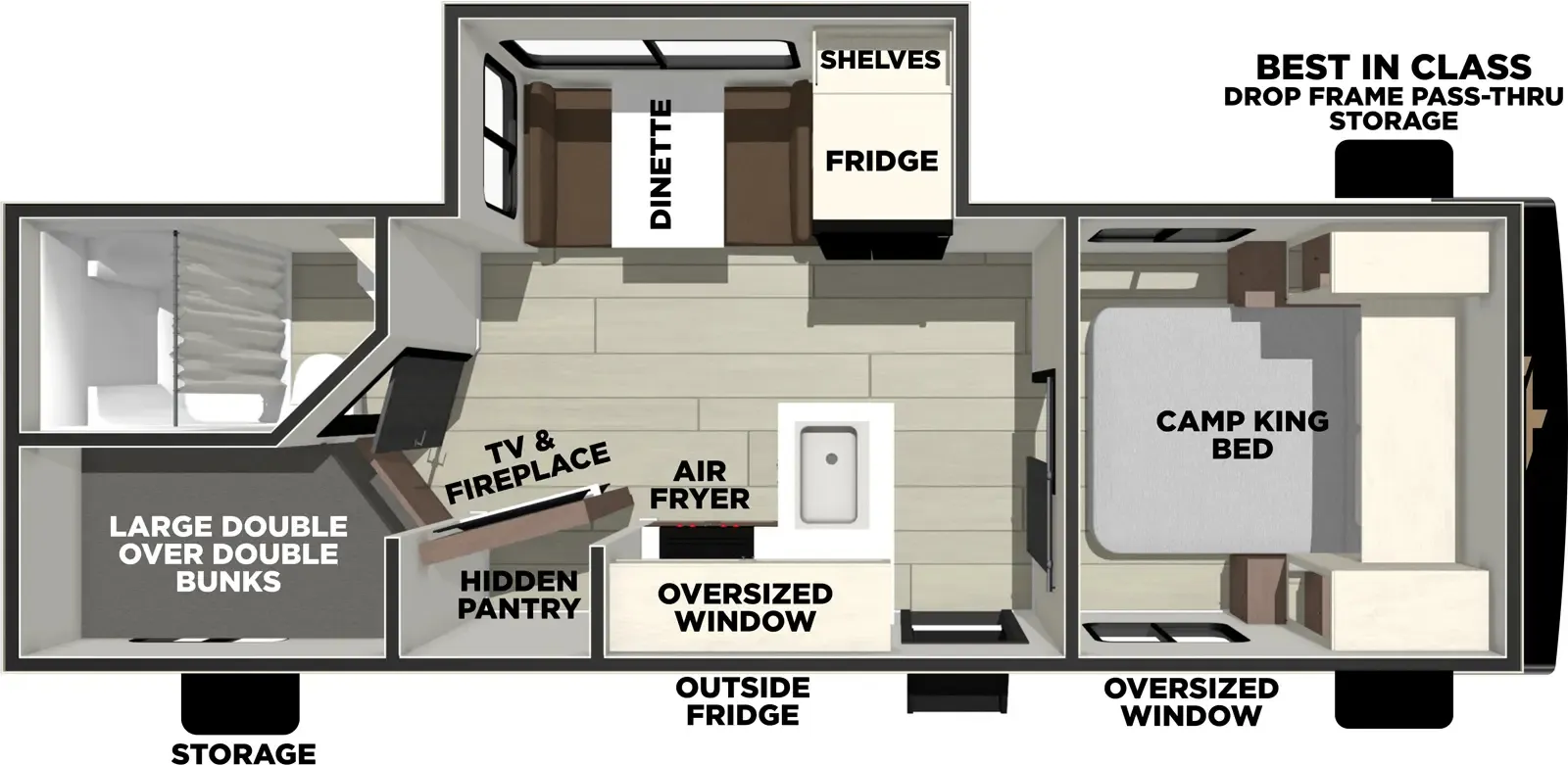 2026 Prime Time Avenger 23BHS - Floor plan