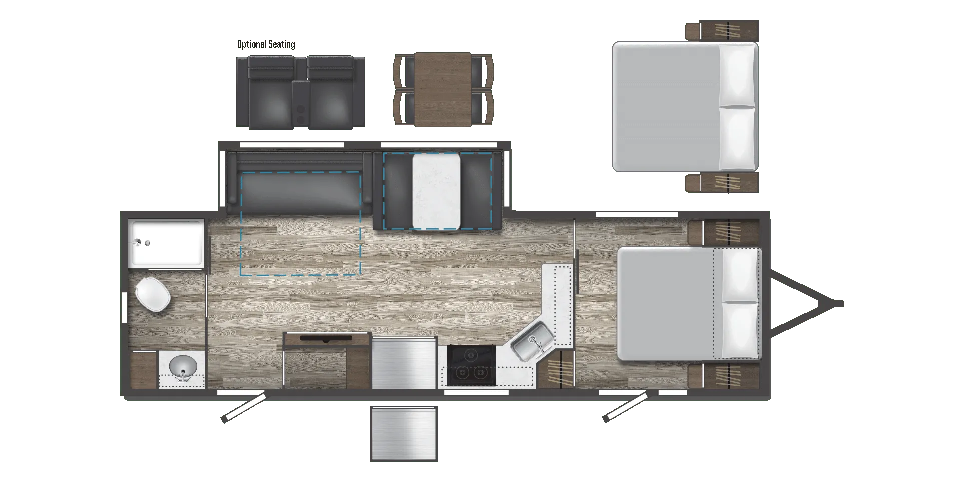 2024 Winnebago Voyage V2831RB - Floor plan