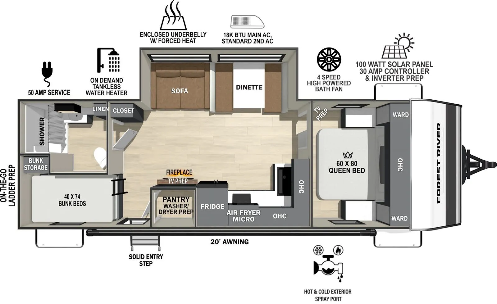 2026 Forest River IBEX New Trail Edition TRAIL26 - Floor plan