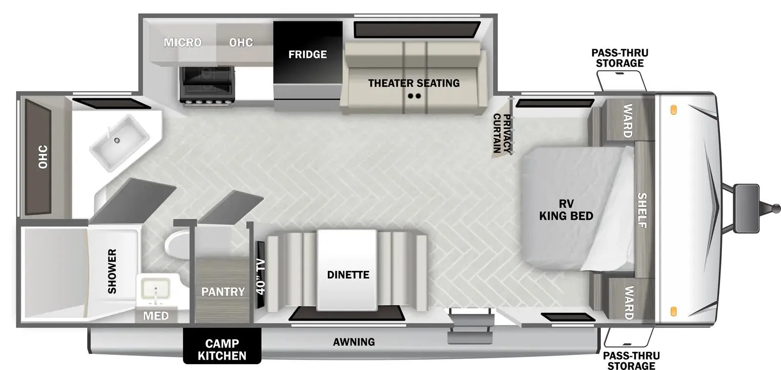 2025 Forest River EVO Southwest T2200 - Floor plan