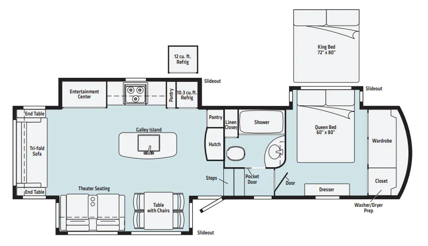 Winnebago Voyage V3134RL floor plan
