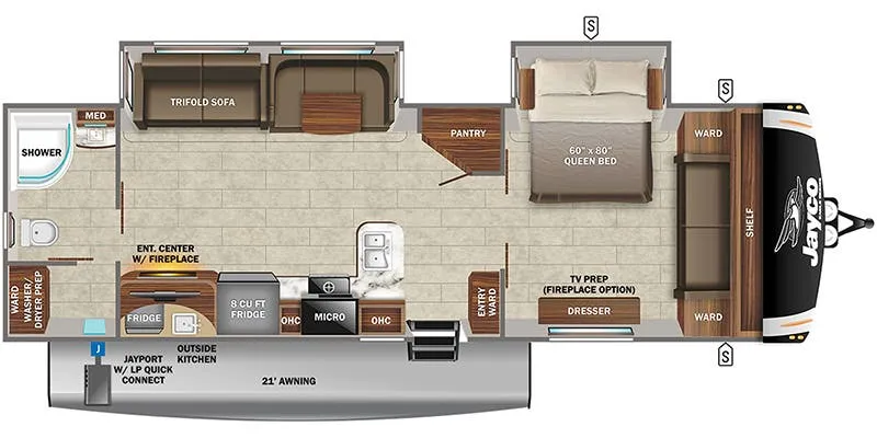 2022 Jayco Eagle HT 320FBOK floor plan