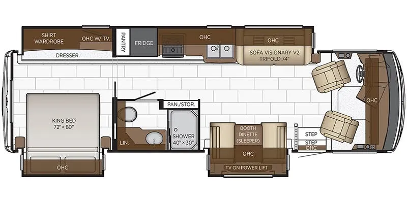 Newmar Bay Star 3225 floor plan