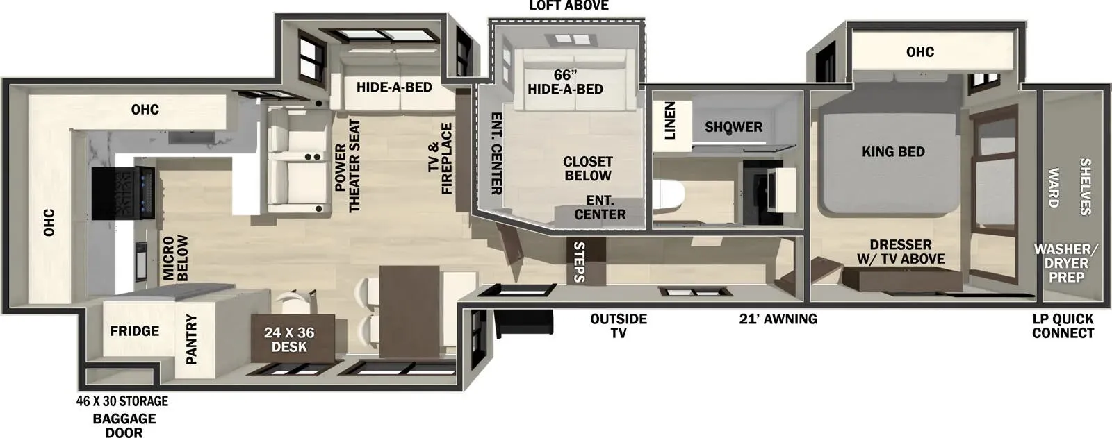 Forest River Cedar Creek 39RKB floor plan