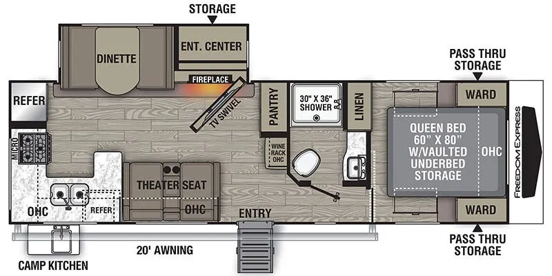 Coachmen Freedom Express LTZ 274RKS floor plan