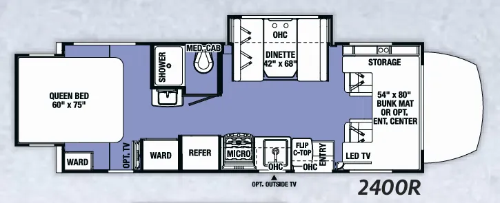 Forest River Sunseeker MBS 2400R floor plan