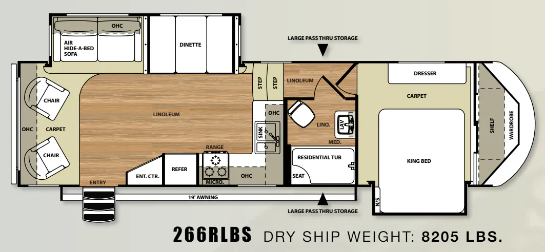 Forest River Salem Hemisphere Lite 266RLBS floor plan