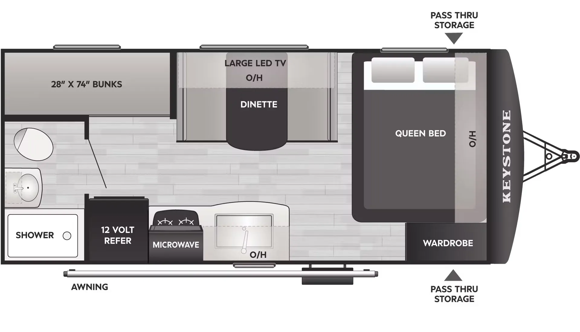 2026 Keystone Passport 170BHWE - Floor plan